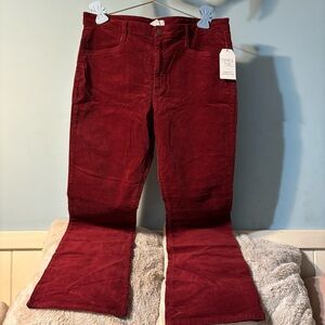 Time and Tru Deep Red Corduroy Pants